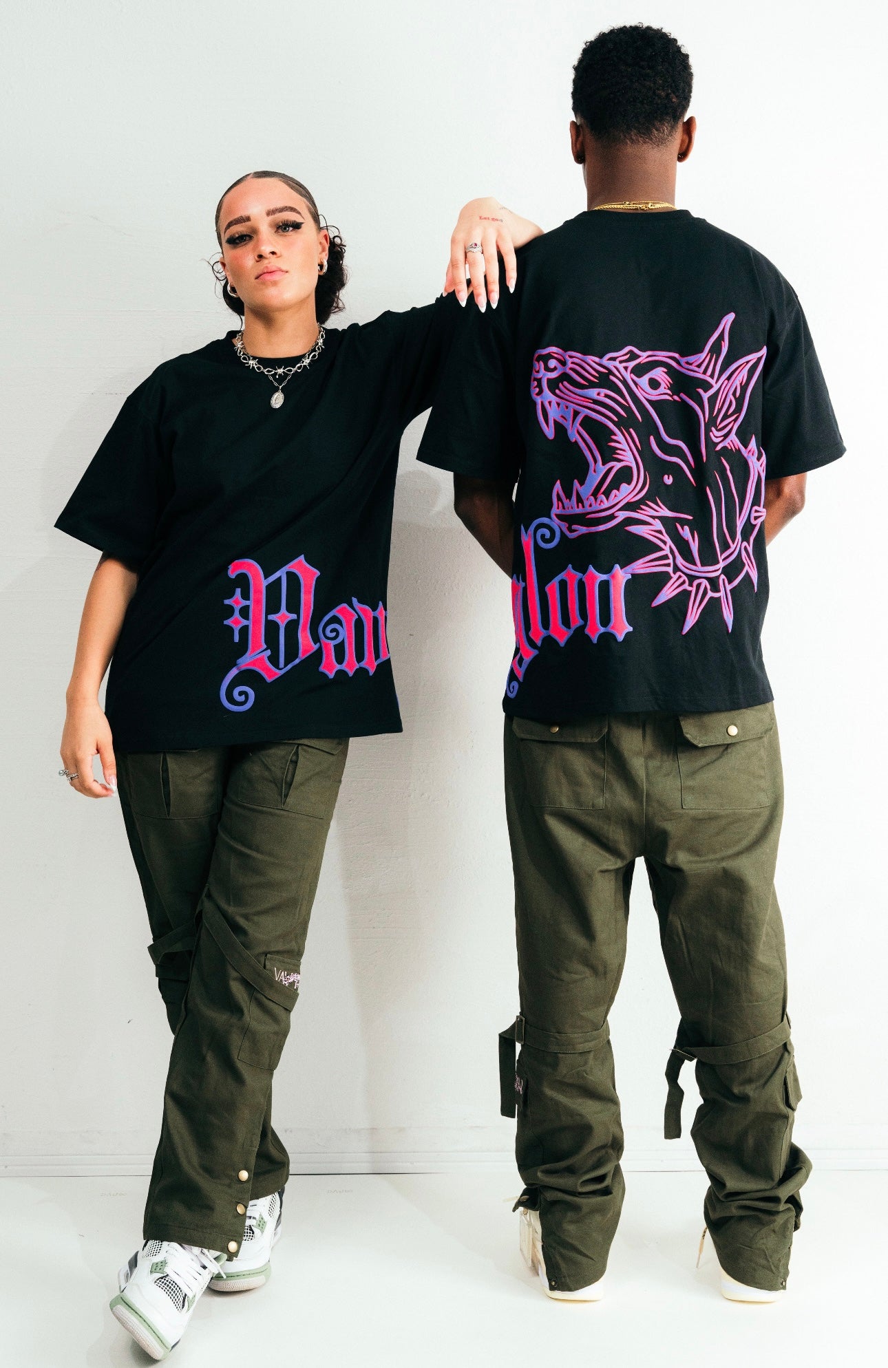 VAVYLóN 犬神 Tee - Purple & Red