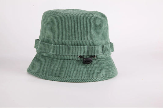 VAVYLóN Dark Sea Green Corduroy Bucket Hat