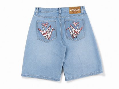 (Pre-Order) VAVYLóN Origami Denim Shorts - Usuiro