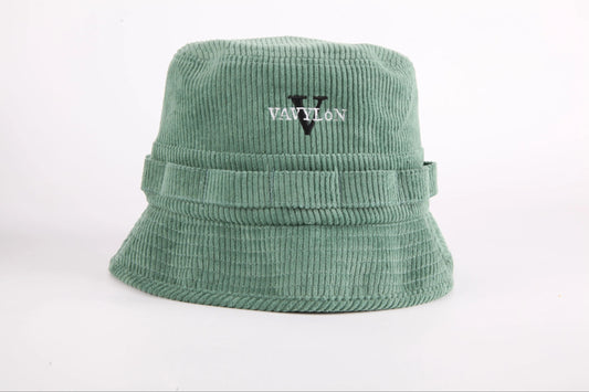 VAVYLóN Dark Sea Green Corduroy Bucket Hat