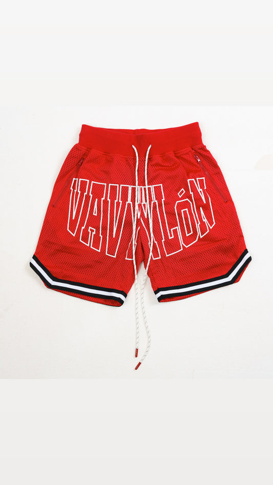 VAVYLóN Red Court side Shorts